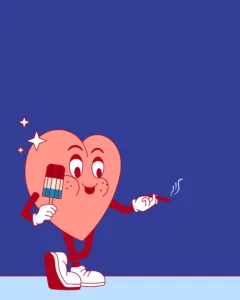 LadyL July4 Template Heart V1